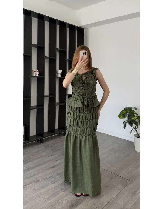 Yeşil Zey Tasarım Bağcıklı Takım