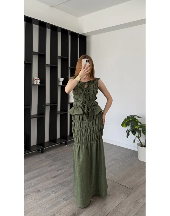 Yeşil Zey Tasarım Bağcıklı Takım