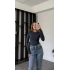 Antrasit Morena Bisiklet Yaka Basic Bluz