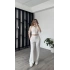 Beyaz Aida Düğmeli 2’li Takım