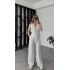 Beyaz Celin Bağcıklı Keten Takım