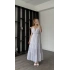 Beyaz Greta Çapraz Sırt Askılı Elbise