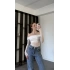 Beyaz Isabel Tül Detay Madonna Bluz
