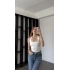 Beyaz Lancel Astarlı Boyundan Askılı Basic Bluz