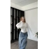 Beyaz Lia Yarasa Kollu Bluz