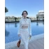Beyaz Sunny Örgü Pareo Takım