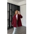 Bordo Aida Premium Kaşe Kaban