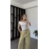 Cara Beyaz Düşük Omuz Detaylı Bluz