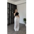 Sage Beyaz Astarlı Keten Pantolon