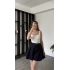 Edna Lacivert Kemerli Şehir Boy Şort