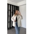 Ekru Oversize Gabardin Gömlek Ceket