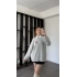 Gri Teddy Nakışlı Premium Kazak