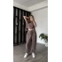 Kahve Anya Sırt Detaylı Modal Takım