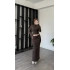 Kahve Claire Volan Kollu Etekli Takım