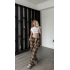 Kahve Frida Unisex Ekose Eşofman Altı