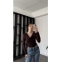 Kahve Mendy Degaje Yaka Büzgülü Bluz