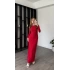 Kırmızı Emma Maxi Yırtmaçlı Sandy Elbise