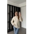 Krem Dammy Bisiklet Yaka Kazak