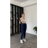 Lacivert Isla Fitilli Toparlayıcı Tayt