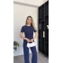 Lacivert Gofre 2’li Takım