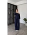 Lacivert Selia Düşük Omuzlu 2’li Takım