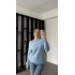 Mavi Merana Kayık Yakalı Triko Kazak