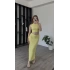 Sarı Bianca Gofre 2’li Takım