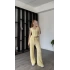 Sarı Ole Düğmeli Bürümcük Takım