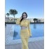 Sarı Sunny Örgü Pareo Takım