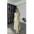 Sarı Zoey Blok Renkli Modal Elbise
