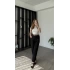 Siyah Abel Kemerli Havuç Pantolon