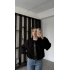 Siyah Anna Bomber Kaşe Ceket