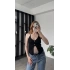 Siyah Danny Boyundan Askılı Yelek
