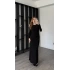 Siyah Emma Maxi Yırtmaçlı Sandy Elbise