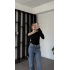 Siyah Paloma Düşük Omuzlu İspanyol Kol Bluz