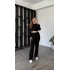 Siyah Scarlet Fitilli Pantolon Bluz 2’li Takım