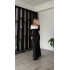 Siyah Yulia Yaka Detay Madonna Elbise