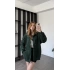 Yeşil Sane Kapüşonlu Oversize Hırka