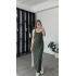 Yeşil Zoey Blok Renkli Modal Elbise