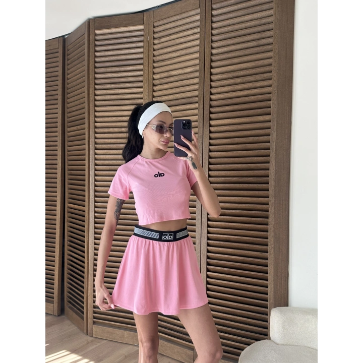 Al Şort Etekli Takım Pembe