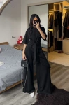 Rachel Siyah Bel Kuşaklı Modal Takım