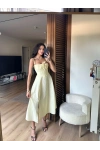 Bianca Korse Elbise Sarı