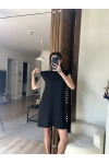 Daisy Vatkalı Elbise Siyah