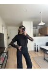Kolları Dantel Detaylı Bluz Beyaz
