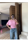 Mila Düşük Omuz Bluz Pudra