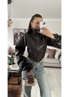 Acı Kahve Korse Kesim Deri Ceket