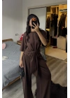 Rachel Kahverengi Bel Kuşaklı Modal Takım