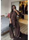 Rachel Kahverengi Bel Kuşaklı Modal Takım