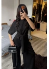Rachel Siyah Bel Kuşaklı Modal Takım