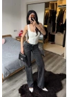 Lauren Beyaz Sırt Dekolteli Bodysuit